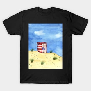 Hot Summer Day at the Beach Watercolor Painting T-Shirt